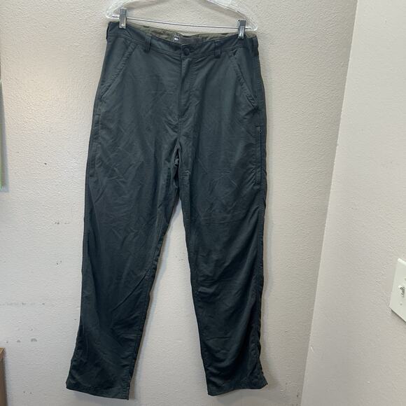 REi Co-op Hiking Pants Mens 34 x 34 Green Outdoor Hiking Trail Pants Nylon